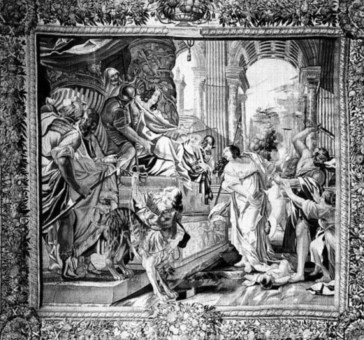 Fireplace Plaque The Judgement Of Solomon 17th Century (101x86 Cm)-photo-3