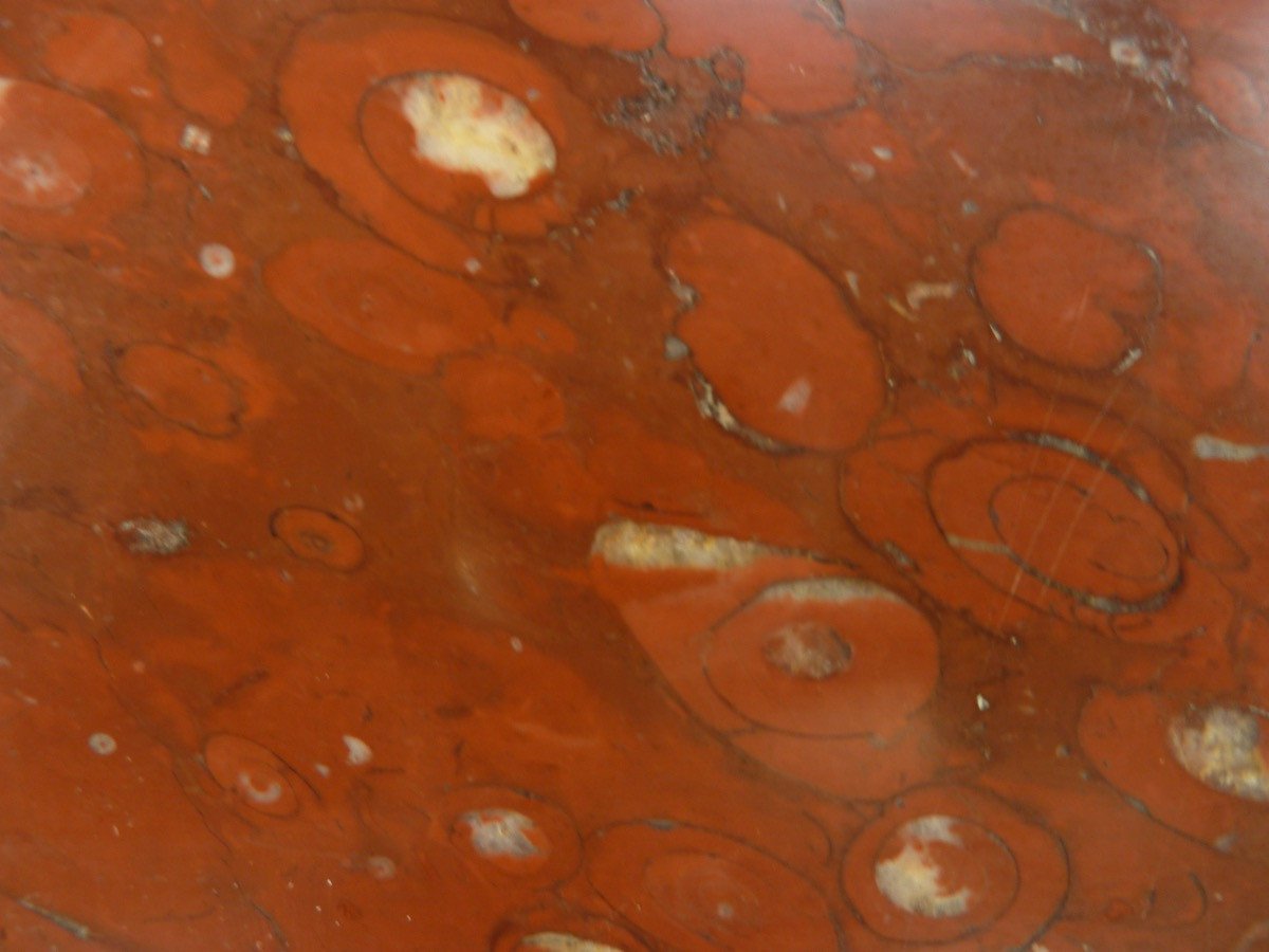 Large Fireplace In Red Griotte Marble From The Pyrenees-photo-4