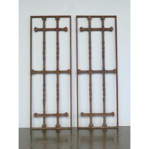 Pair Of Cast Iron Grids