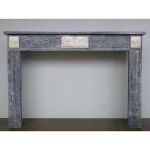 Large Turquin Blue Marble Fireplace From The First Empire Period