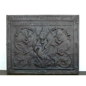 Fireplace Plate With Phoenix Decoration, 17th Century (101x83 Cm)