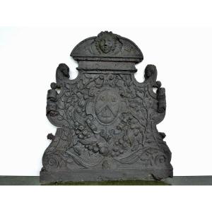 Renaissance Period Fireplace Plate With The Coat Of Arms Of Jehan Fontaine, Alderman Of Paris 1611/1612