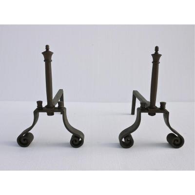 Pair Of Period Andirons Directoire Period