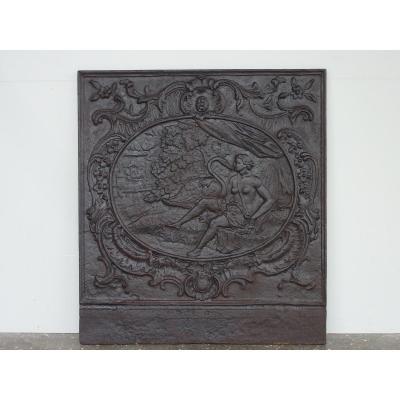 Plaque de cheminée Léda et le cygne (72 x 80 cm)