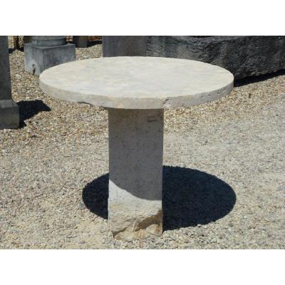 Round Hard Stone Garden Table