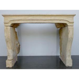 Louis XIV Period Fireplace In Couzon Stone At Mont d'Or