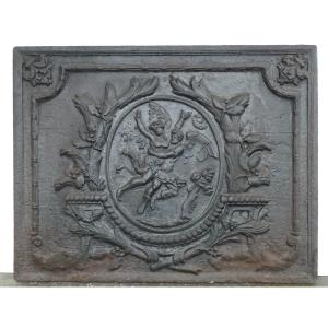 Plaque de cheminée scène mythologique enlèvement d'Orithye par  Borée (112x88 cm)