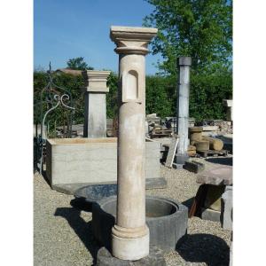 Burgundy Stone Column
