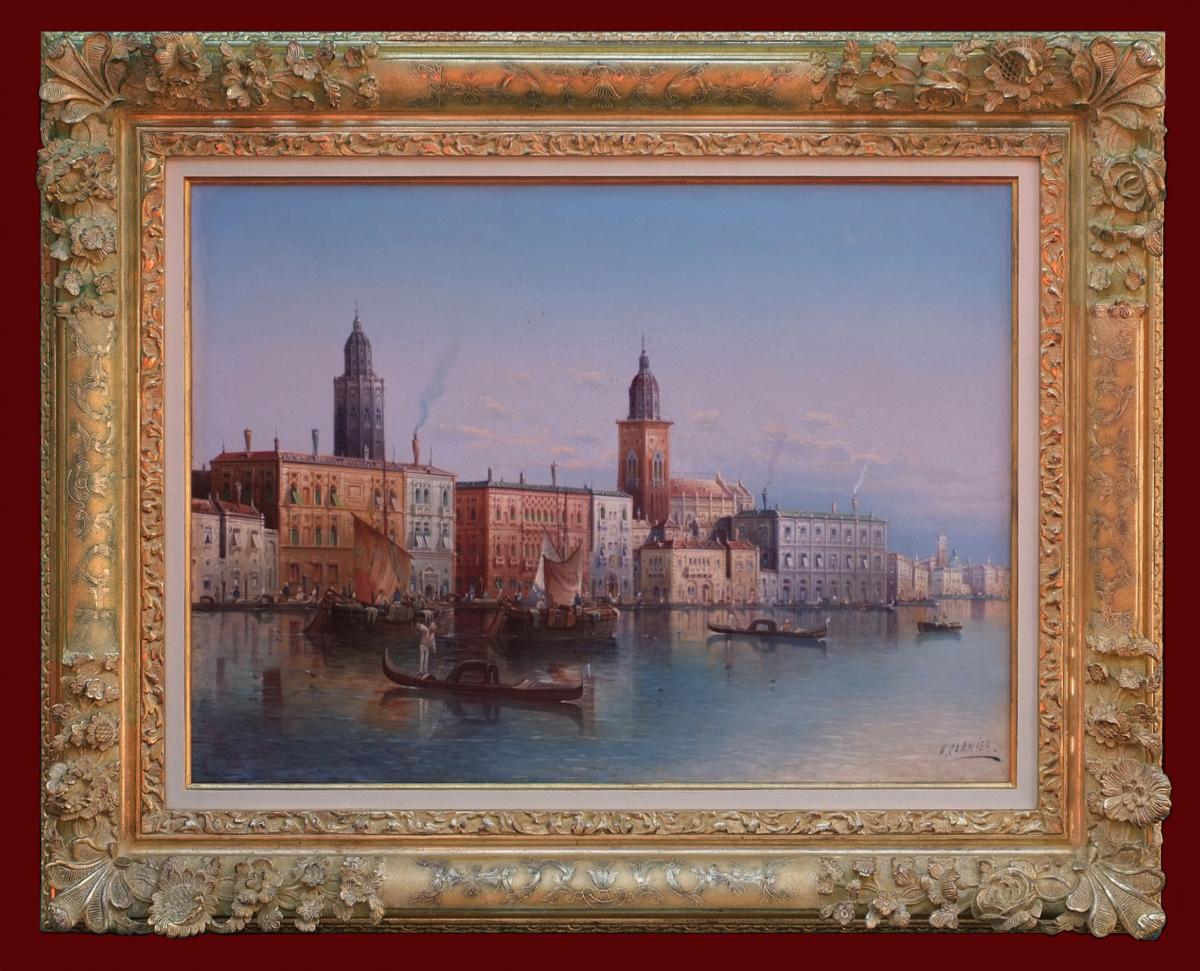 View Of Venice - Painting 19th Century