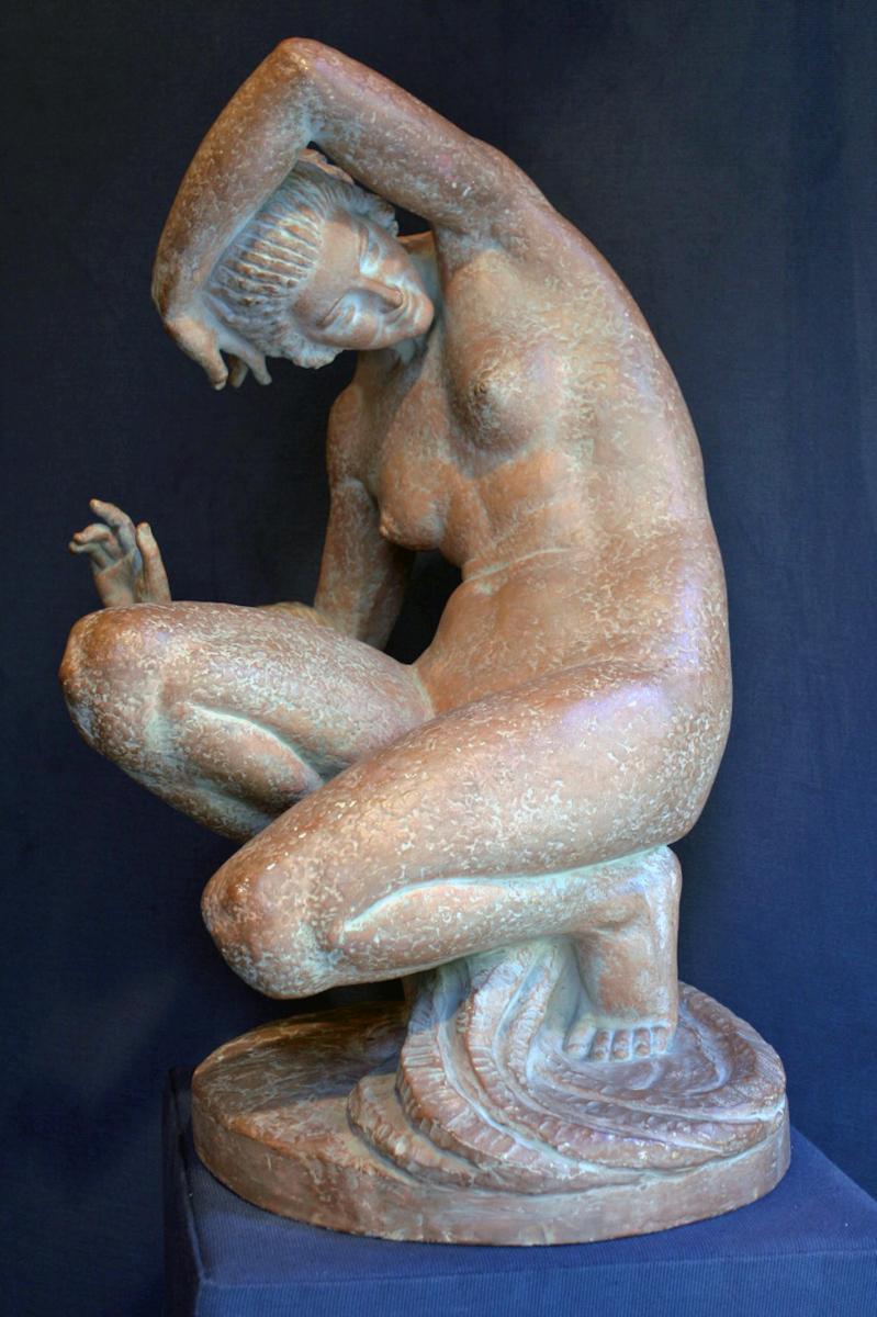 Sculpture Terracotta From Marcel Bouraine (1886-1948)