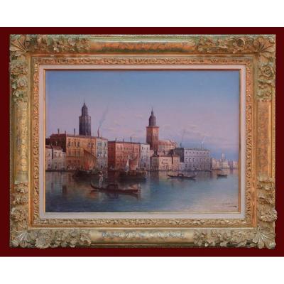 View Of Venice - Painting 19th Century