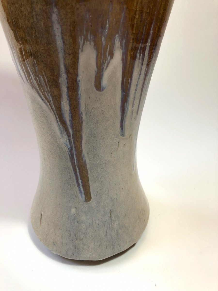 Jean Jacquinot Large Stoneware Vase La Borne Ceramic-photo-2