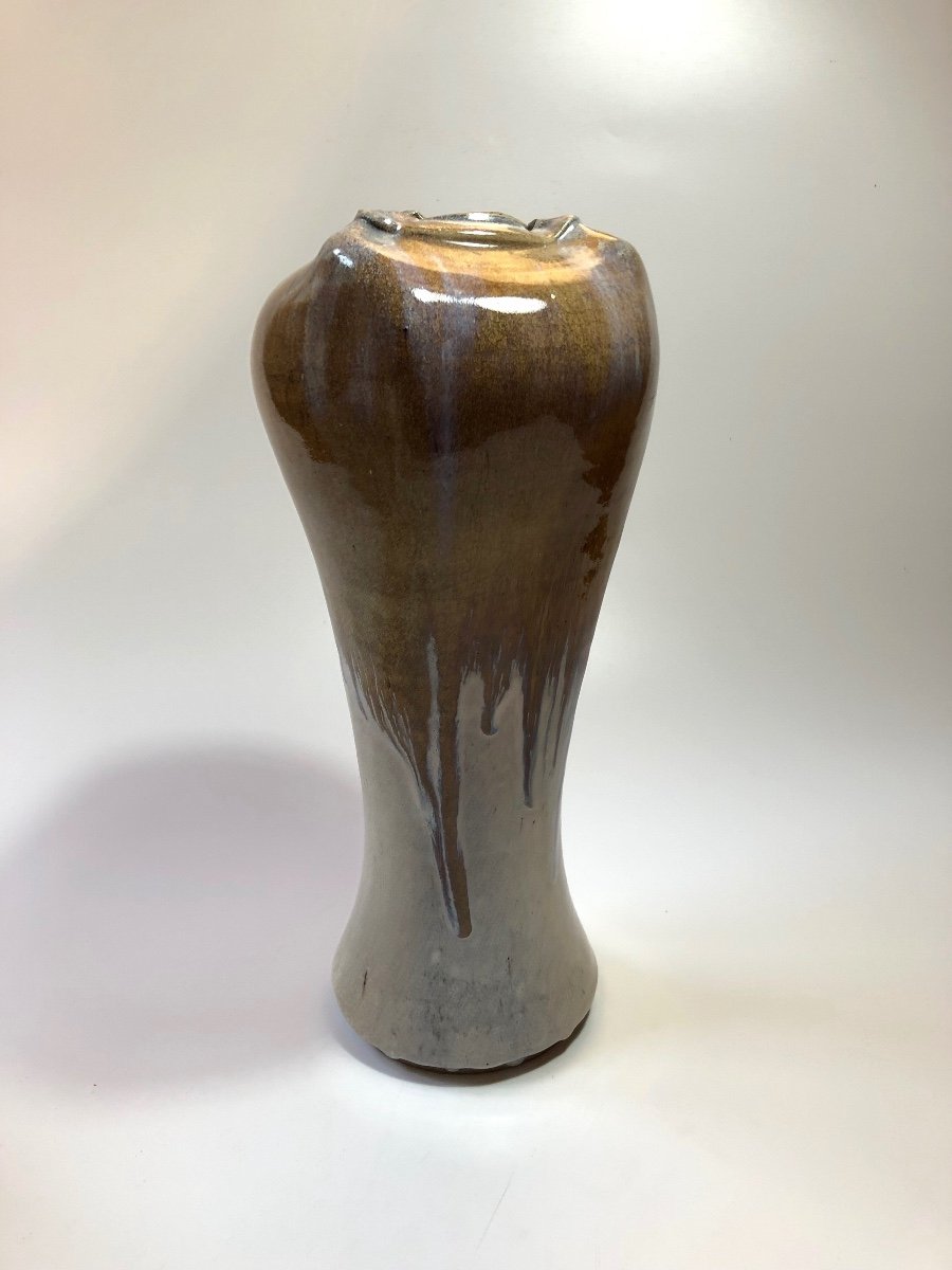 Jean Jacquinot Large Stoneware Vase La Borne Ceramic