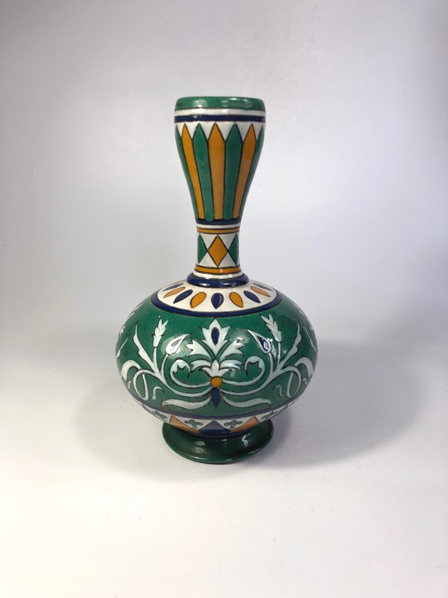 Louis Tissier Nabeul Grand Vase Art Nouveau Sign&eacute; Tunisie C&eacute;ramique