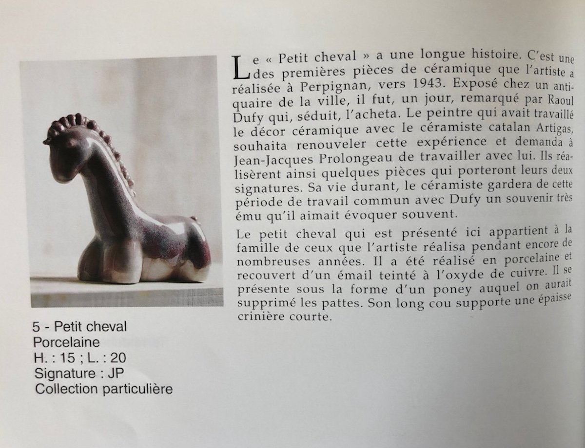 Jean-jacques Prolongeau Little Raoul Dufy Horse Ceramic-photo-2