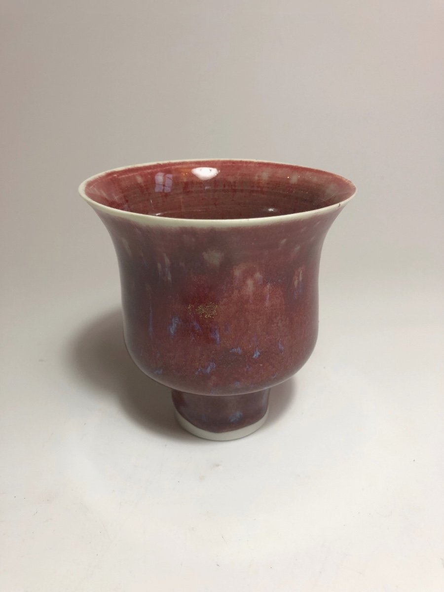 Jean Girel Bowl Signed Porcelain Ox Blood Ceramic Circa 1975