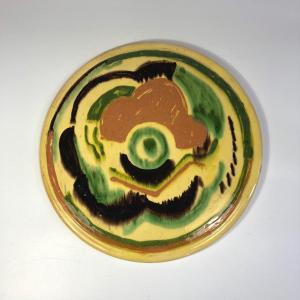 Anne Dangar (attributed To) Moly Sabata Cubist Art Deco Dish Ceramic