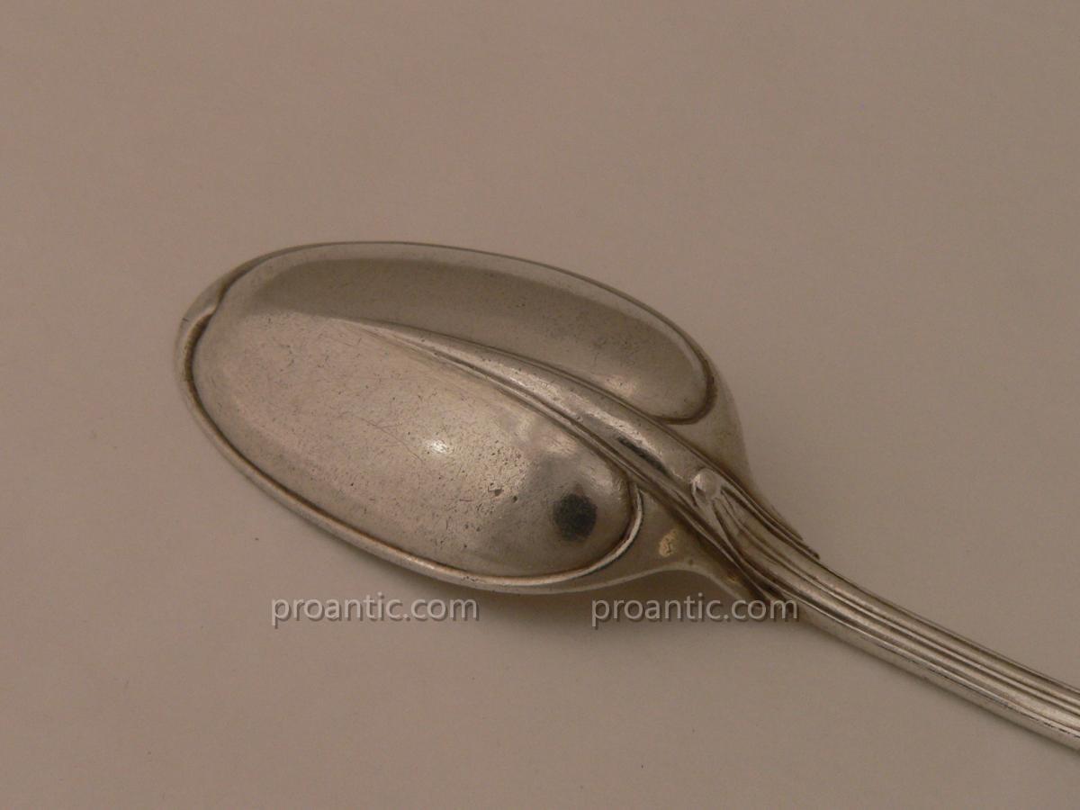 French Silver Spoon XVIIth Louis XIV-photo-2