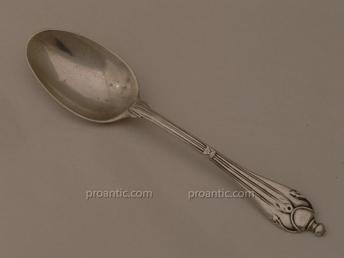 French Silver Spoon XVIIth Louis XIV-photo-4