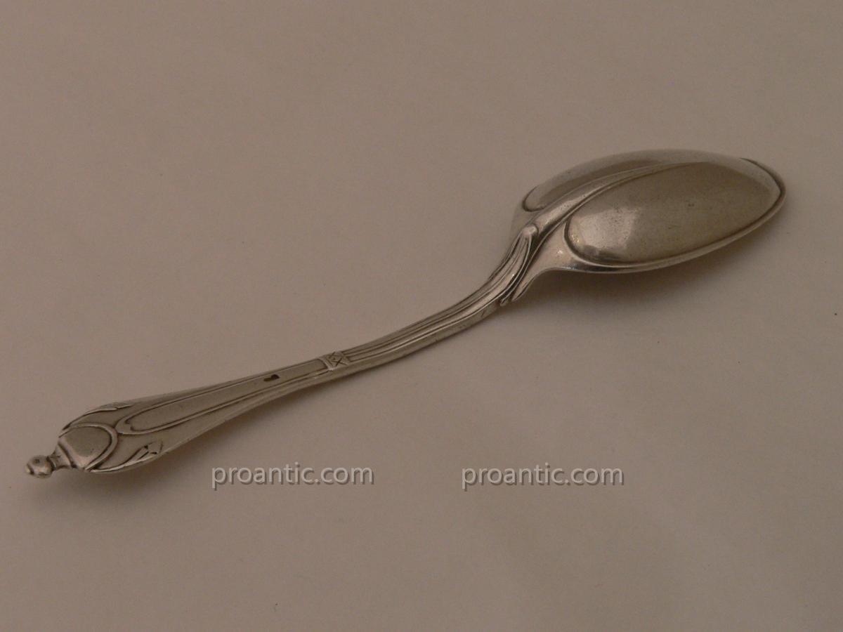 French Silver Spoon XVIIth Louis XIV-photo-4