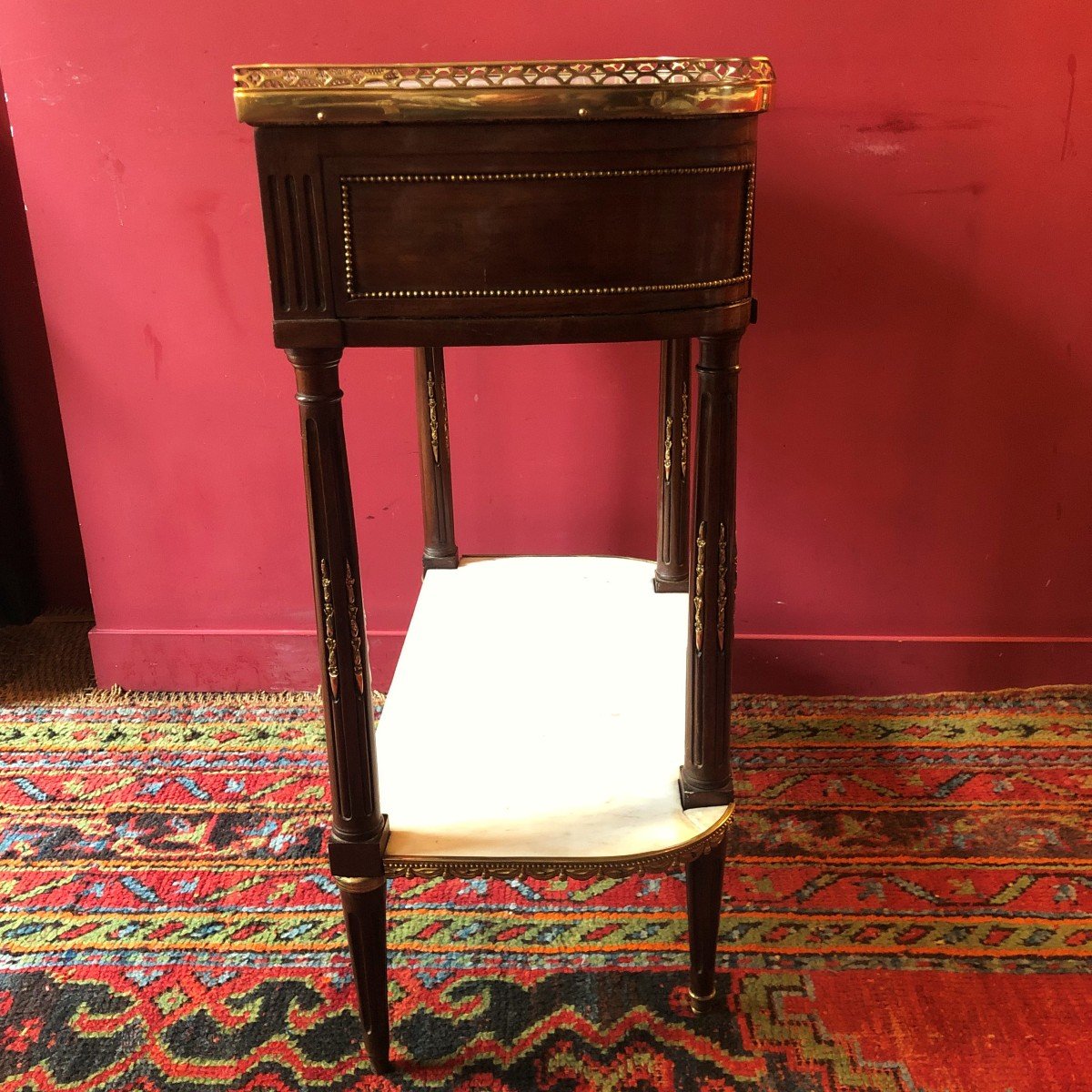 Stamped Pafrat And Yon, Mahogany Console, Louis XVI Period-photo-1