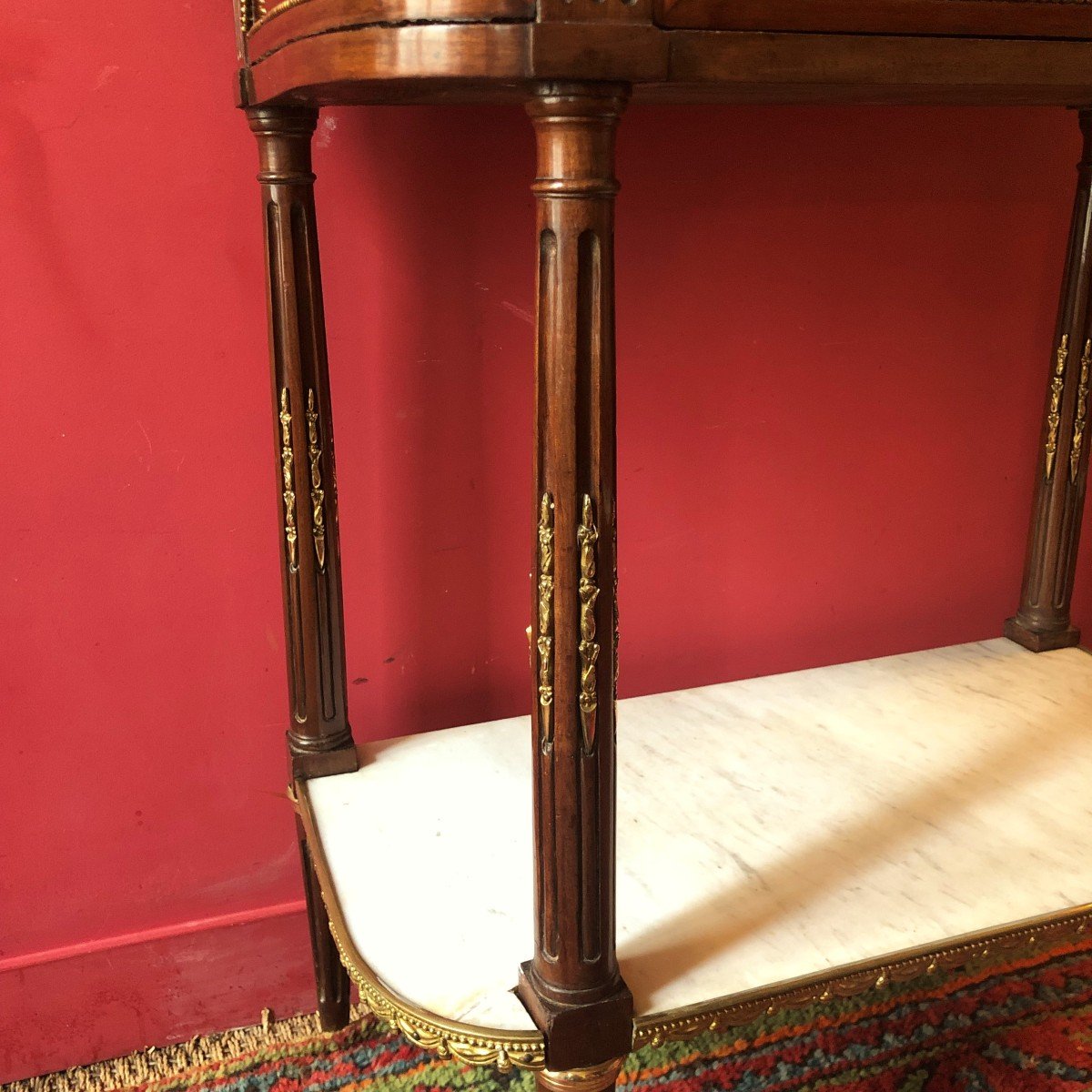 Stamped Pafrat And Yon, Mahogany Console, Louis XVI Period-photo-4