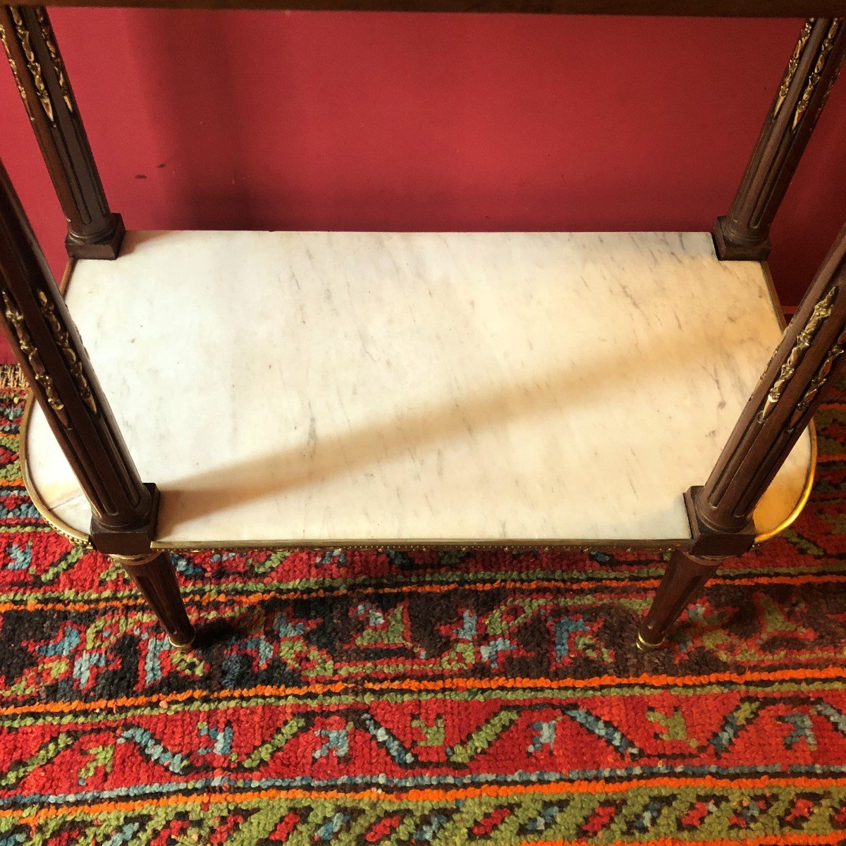 Stamped Pafrat And Yon, Mahogany Console, Louis XVI Period-photo-5