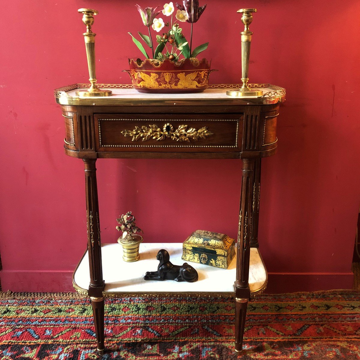 Stamped Pafrat And Yon, Mahogany Console, Louis XVI Period