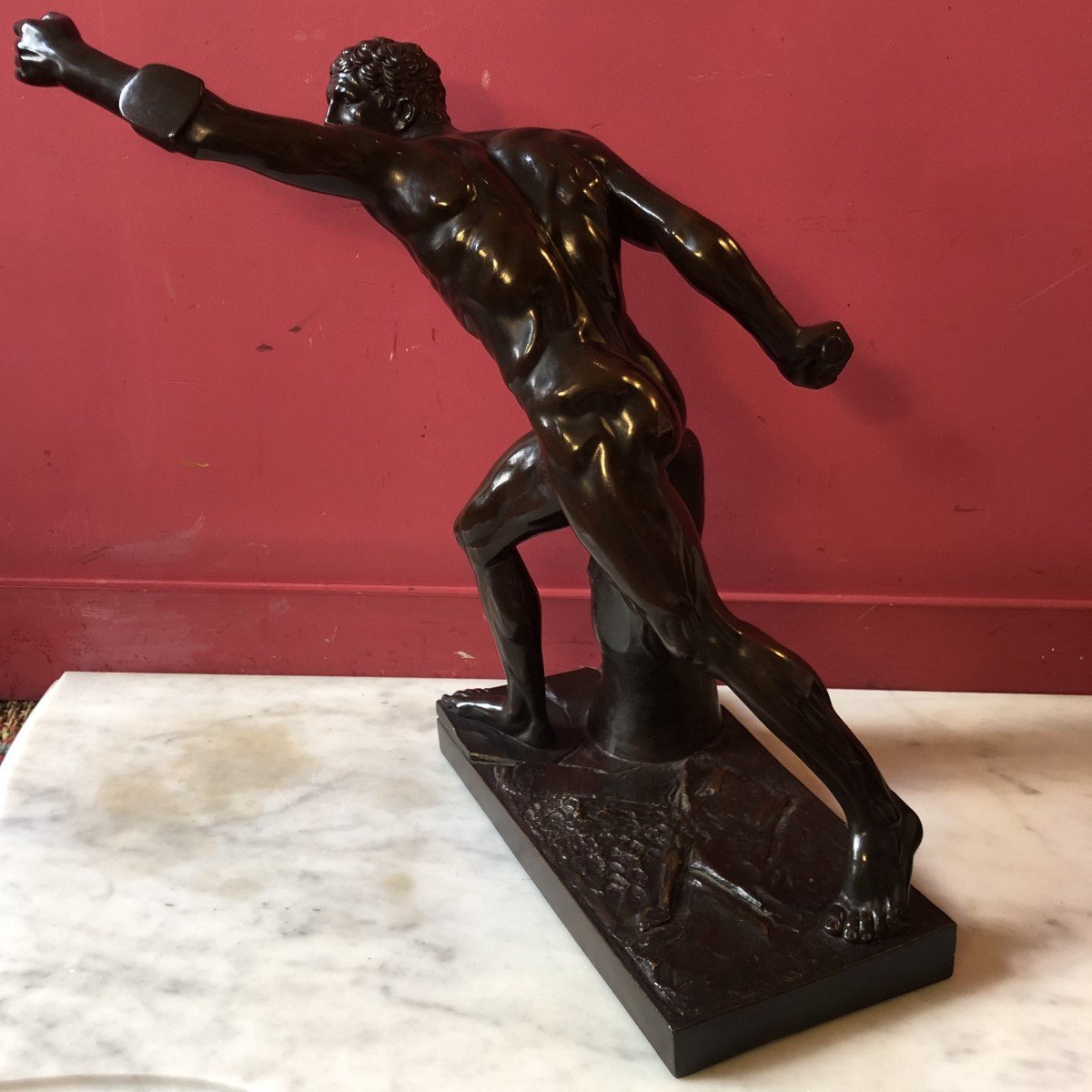 Large Borghese Gladiator, 19th Century-photo-3