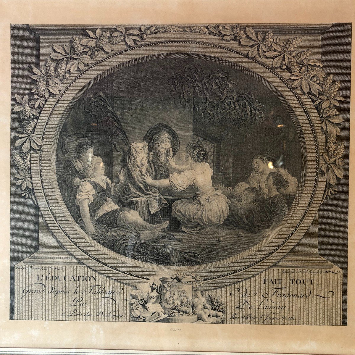 Two Engravings, Fragonard And Van Gorp-photo-3