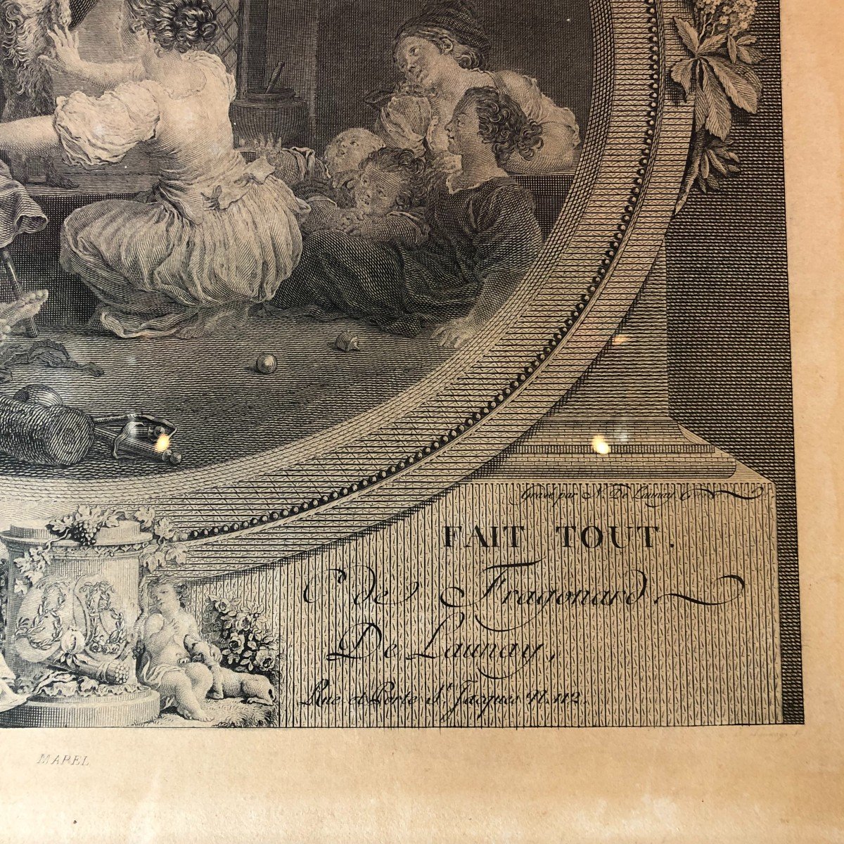 Two Engravings, Fragonard And Van Gorp-photo-2