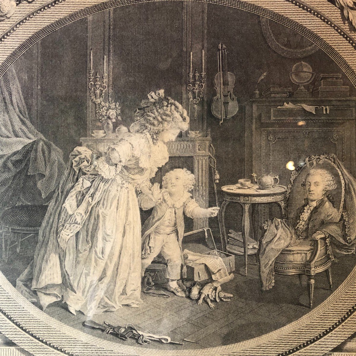 Two Engravings, Fragonard And Van Gorp-photo-5