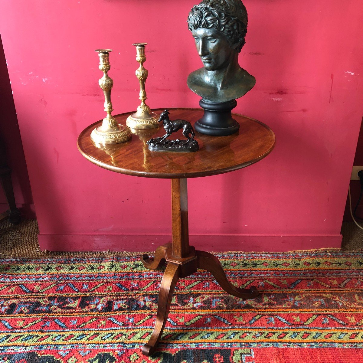 Mahogany Pedestal Table, Stamped, Louis XVI Period