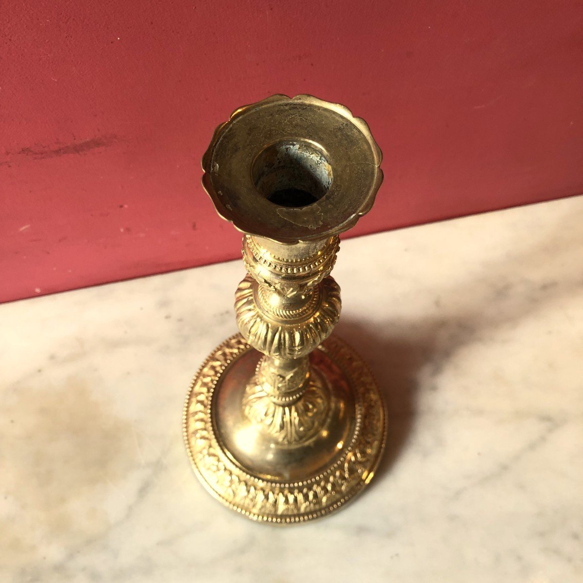 Pair Of Candlesticks With Acanthus Leaves, Louis XVI Period-photo-3