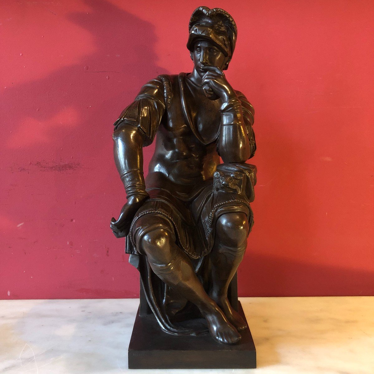 Laurent de Médicis, Bronze par A. Daubrée, XIXème Siècle-photo-2