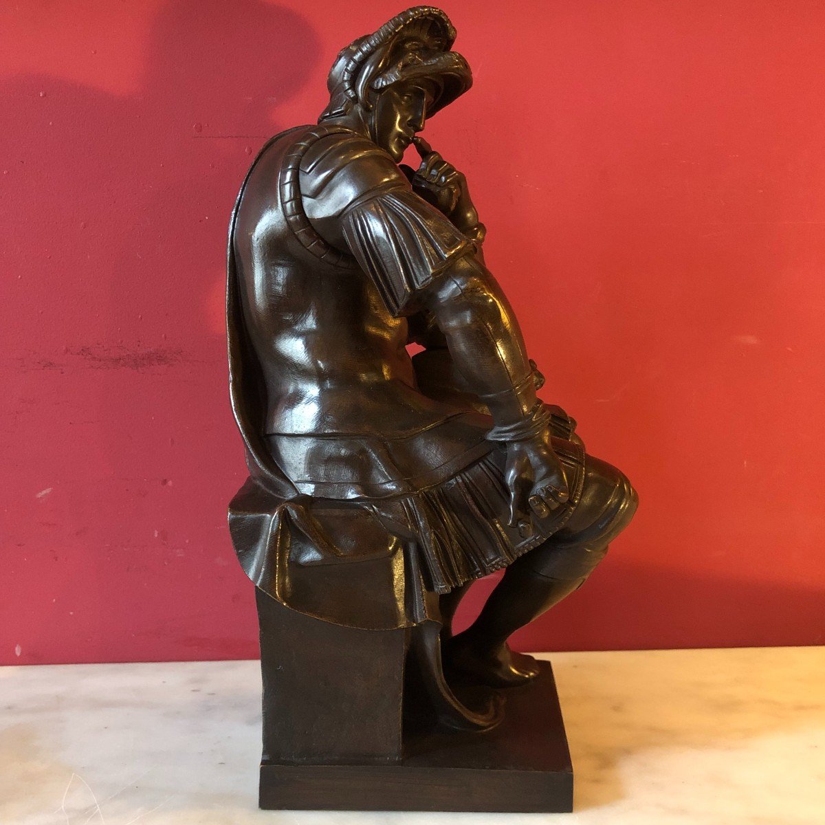 Laurent de Médicis, Bronze par A. Daubrée, XIXème Siècle-photo-3