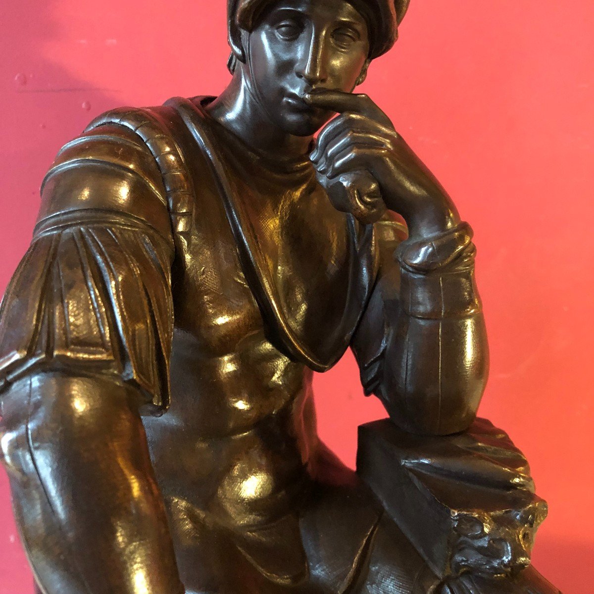 Laurent de Médicis, Bronze par A. Daubrée, XIXème Siècle-photo-4