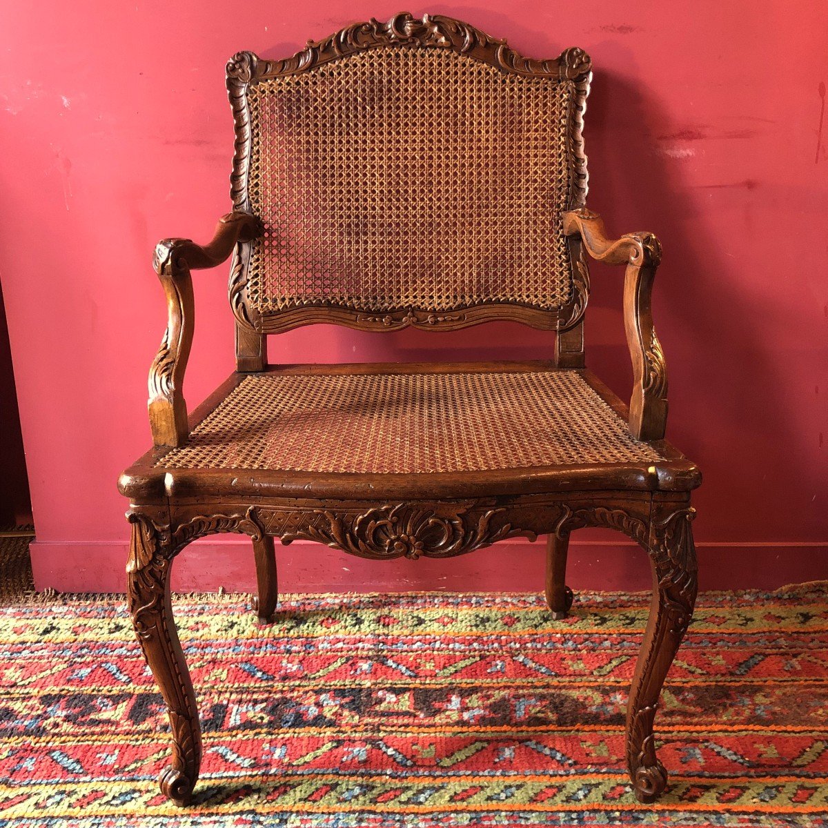 Richly Carved Armchair, Regency Period-photo-2