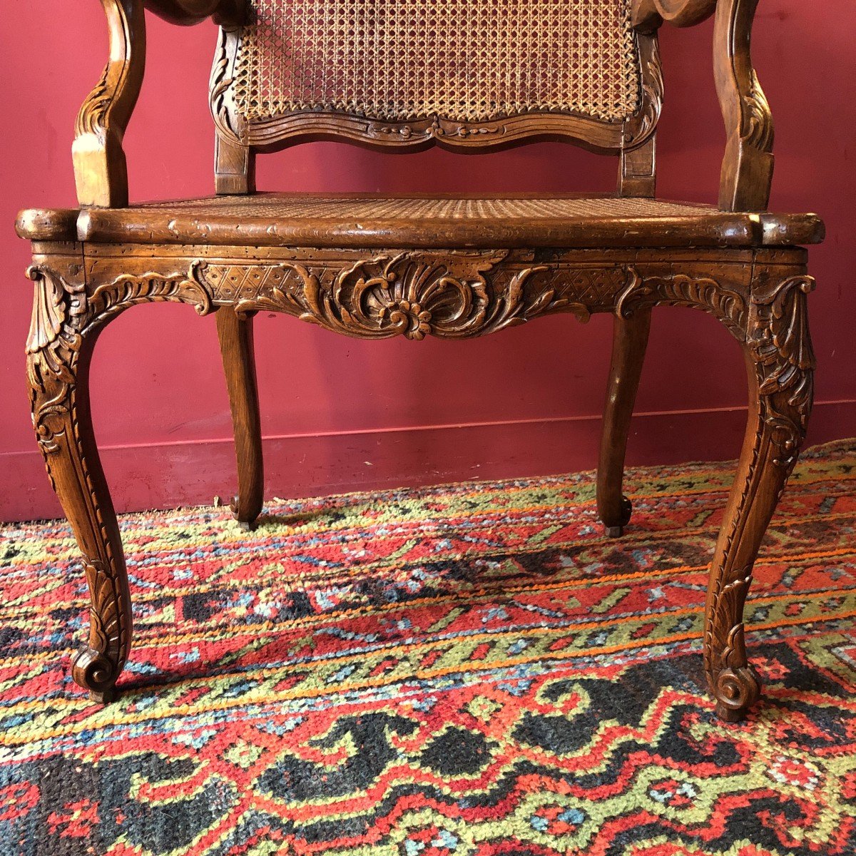 Richly Carved Armchair, Regency Period-photo-3