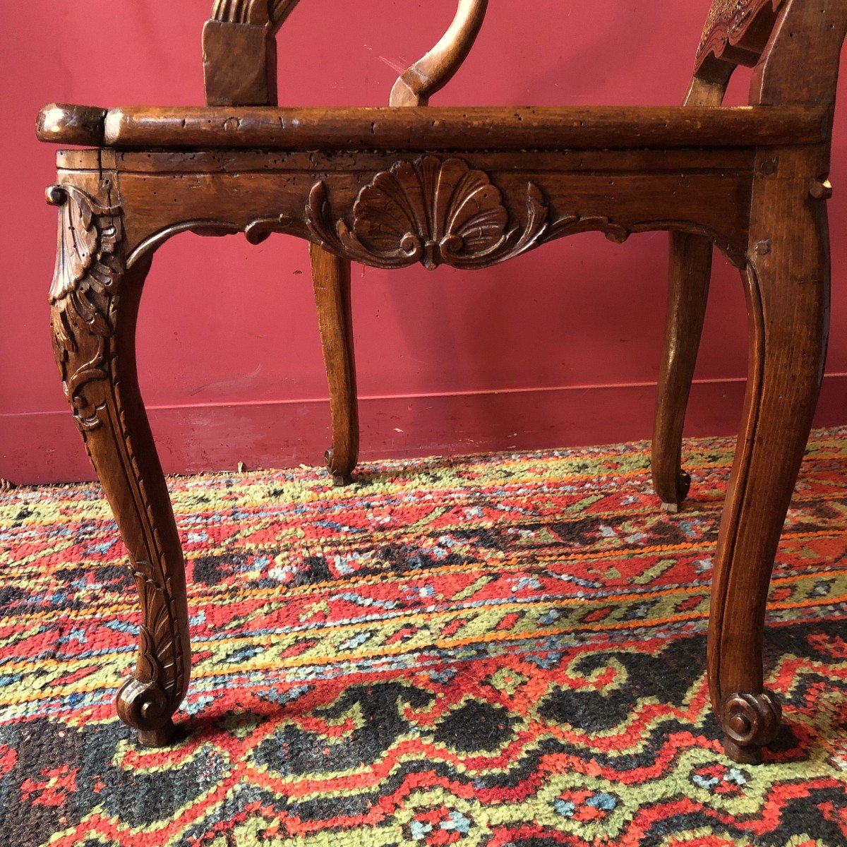 Richly Carved Armchair, Regency Period-photo-5