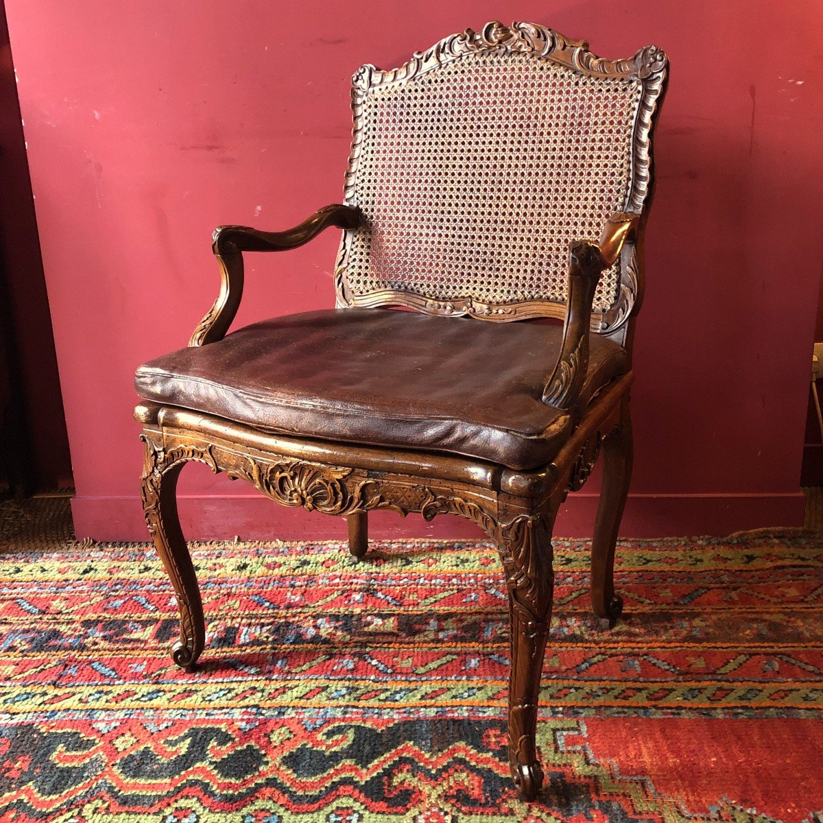 Richly Carved Armchair, Regency Period-photo-7