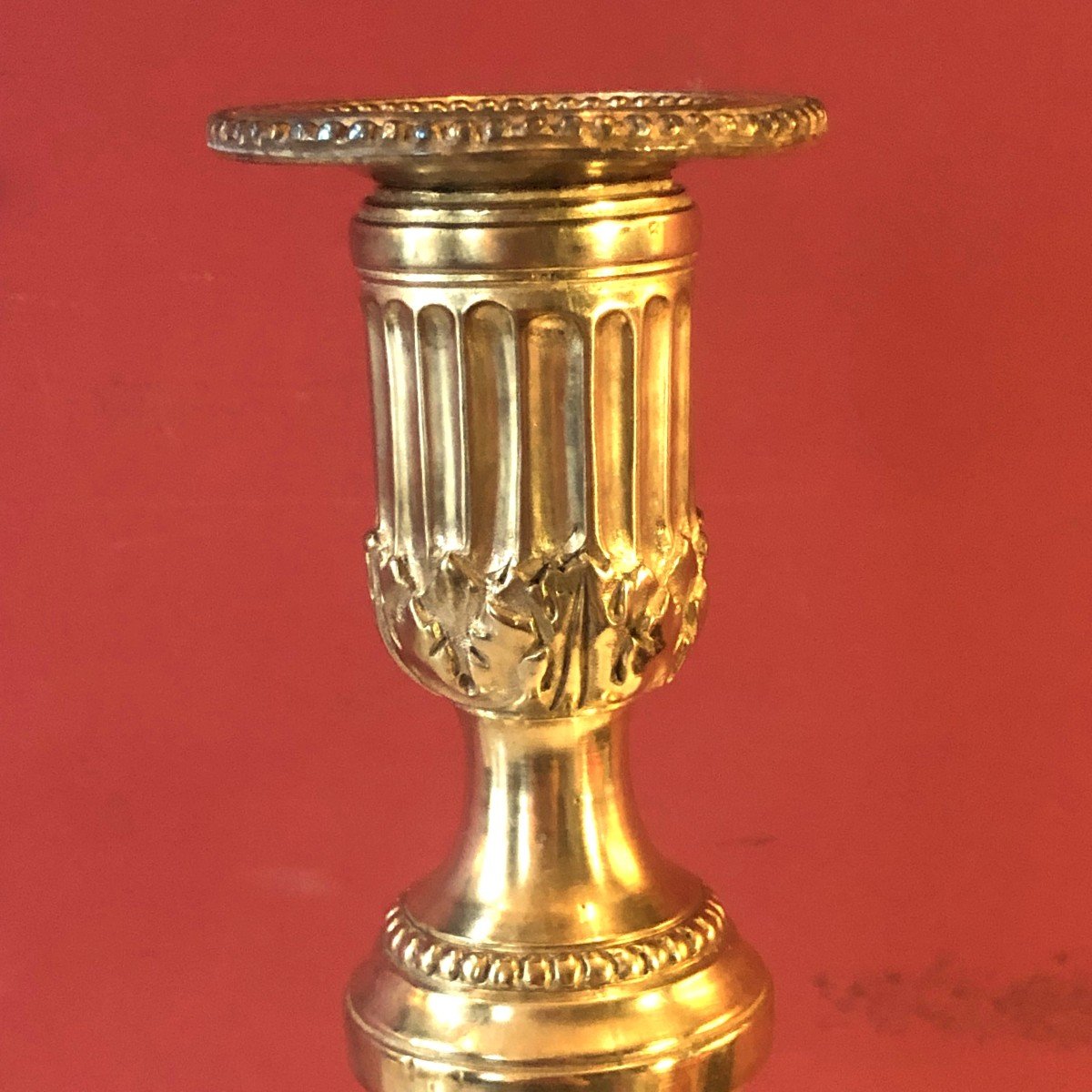 Paire De Bougeoirs Aux Acanthes, époque Louis XVI-photo-4