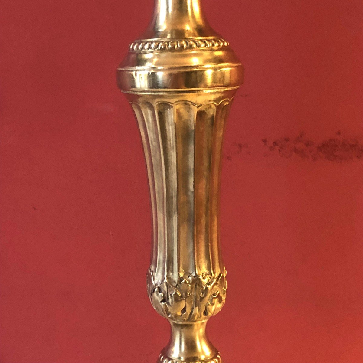 Paire De Bougeoirs Aux Acanthes, époque Louis XVI-photo-1