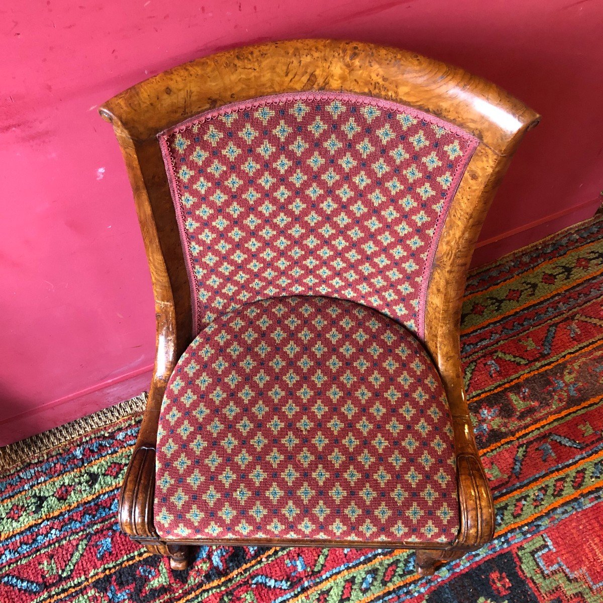 Rare Pair Of Amboyna Burl Chairs, Early 19th Century-photo-2