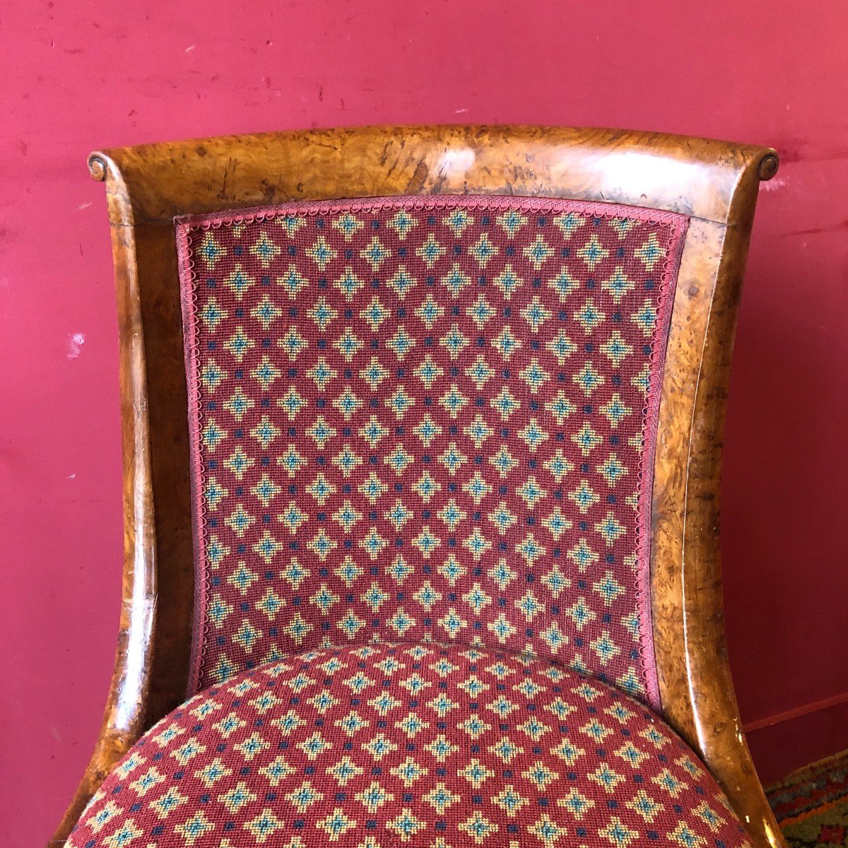 Rare Pair Of Amboyna Burl Chairs, Early 19th Century-photo-3