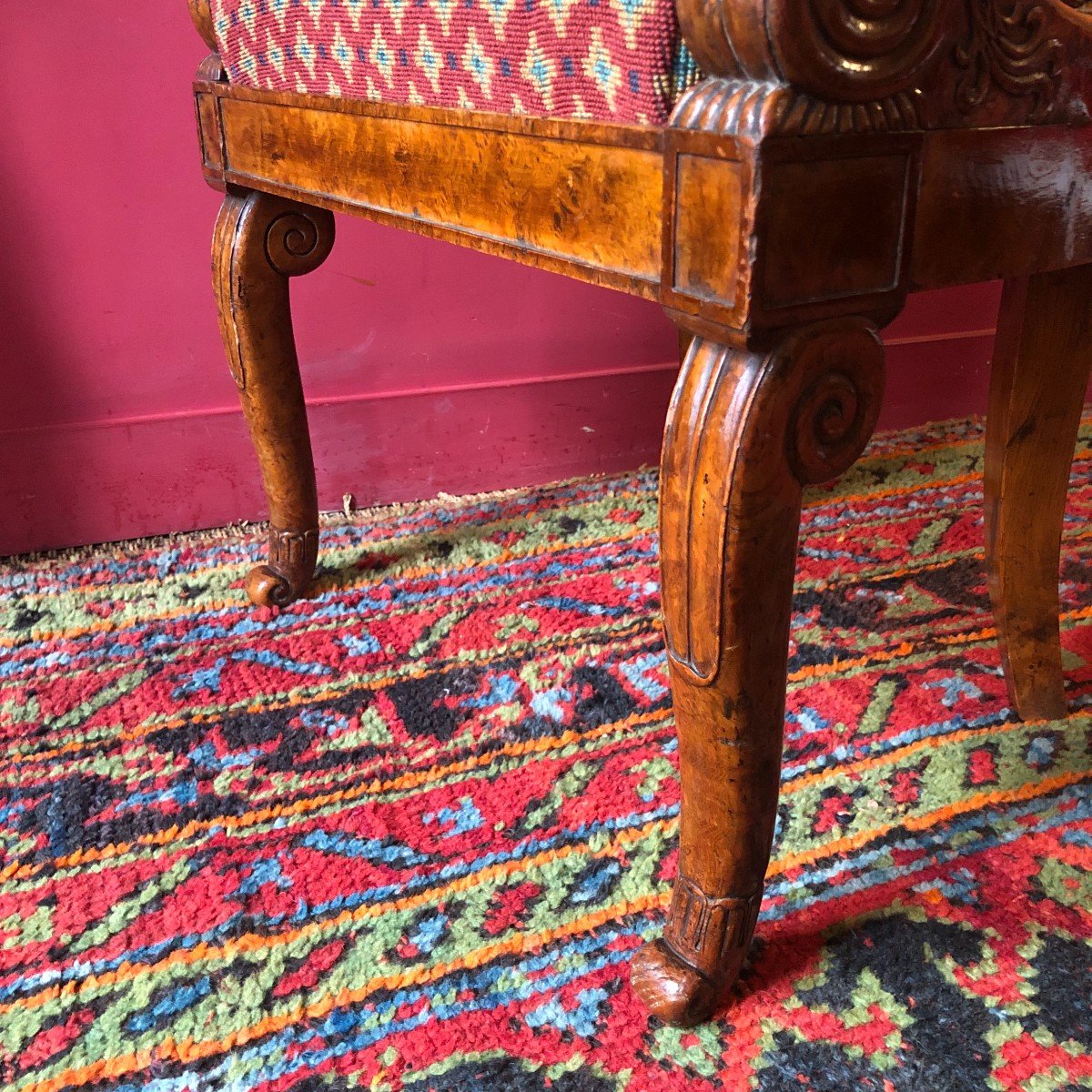 Rare Pair Of Amboyna Burl Chairs, Early 19th Century-photo-6