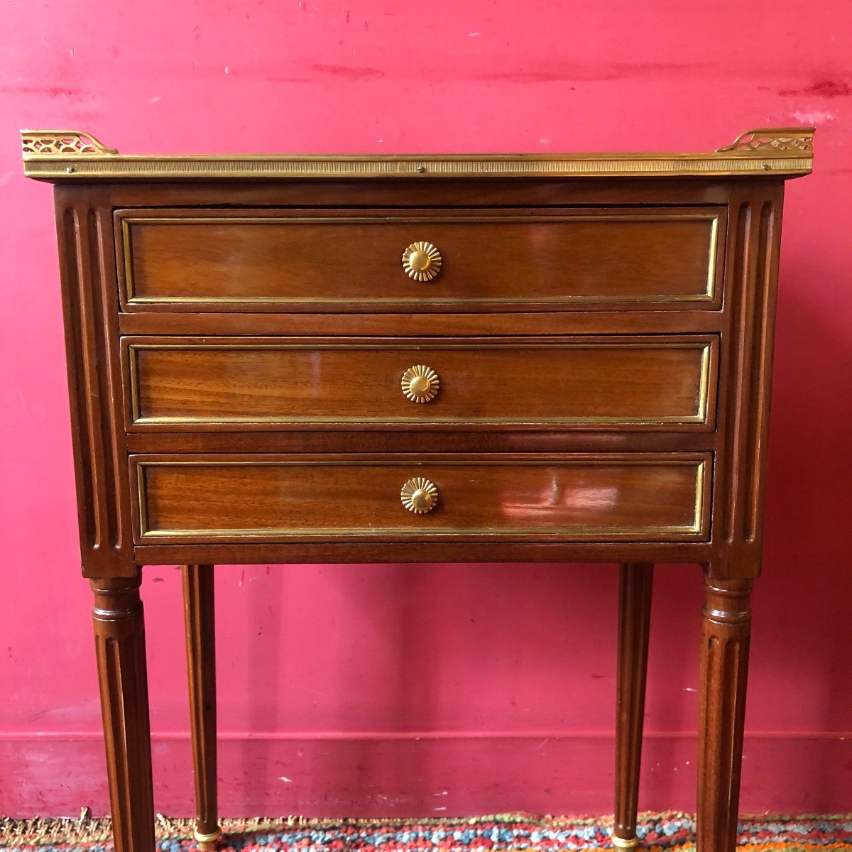 Stamped Coffee Table, Louis XVI Period-photo-4