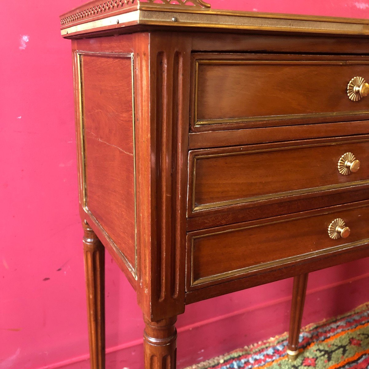 Stamped Coffee Table, Louis XVI Period-photo-6