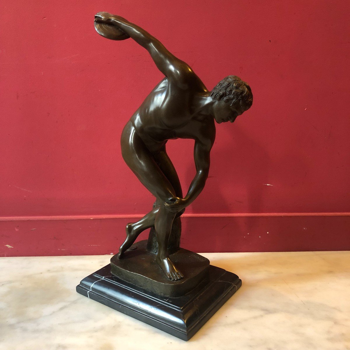 Discobolus, Bronze Circa 1930-photo-2