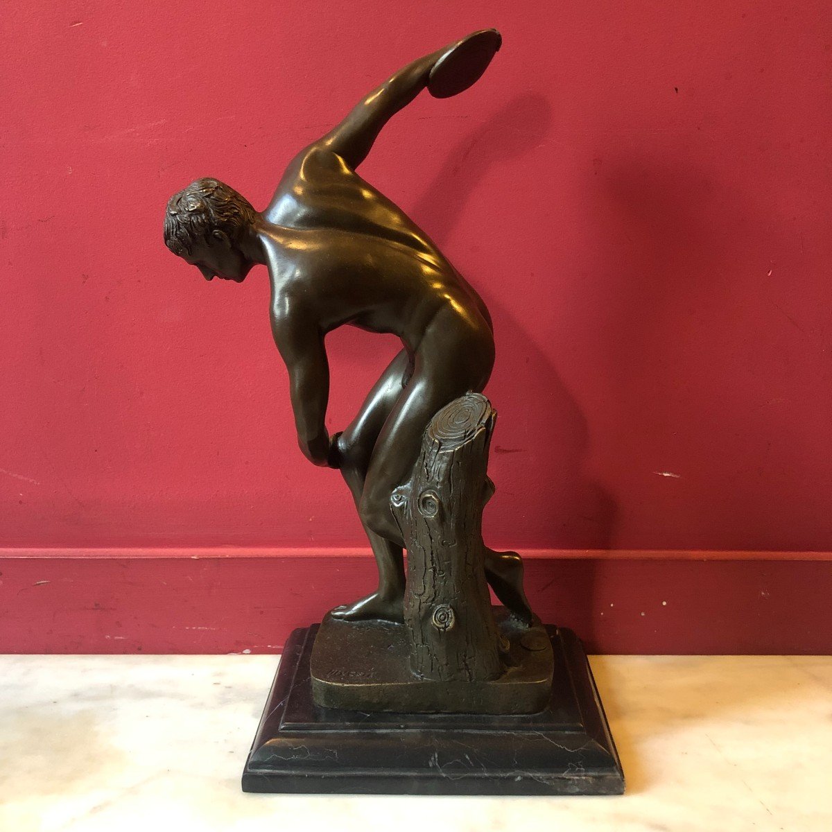 Discobolus, Bronze Circa 1930-photo-4